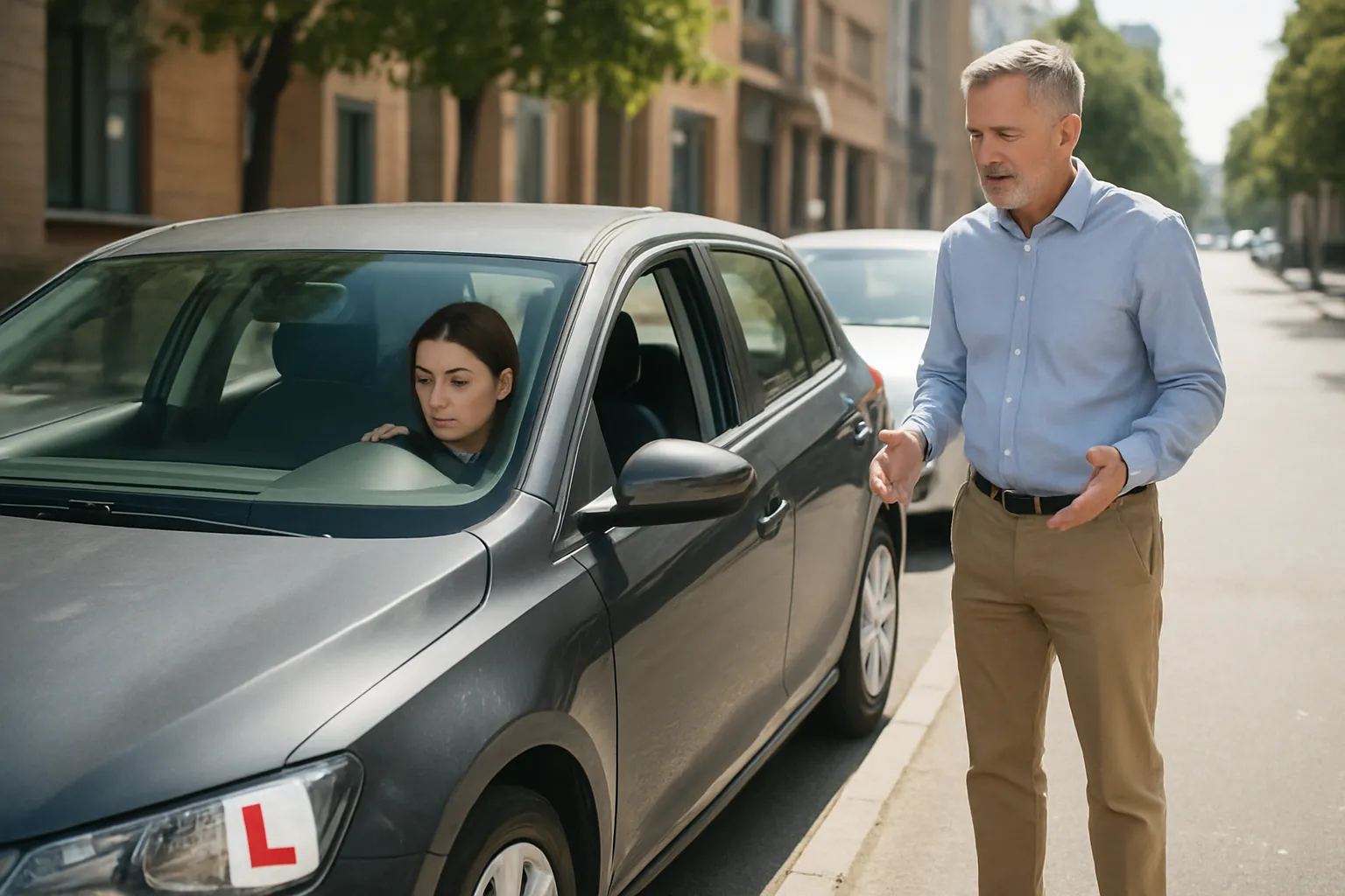 parallel parking driving lesson